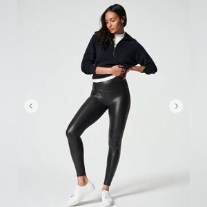 SPANX Shiny Black Leggings